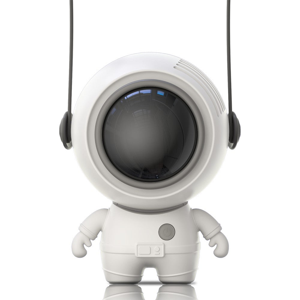 MF040 Spaceman Shape Silent Cooling Fan Mini Handheld Neck-mounted Fan , 3 Speed Mode 900mAh Battery (CE Certificate)