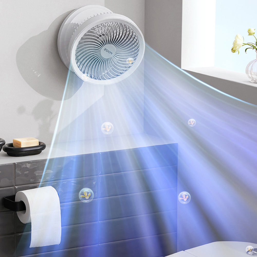 EDON E808 Portable Desktop Wall Mount ABS Fan Cooler Foldable Rechargeable Summer Cooling Fan