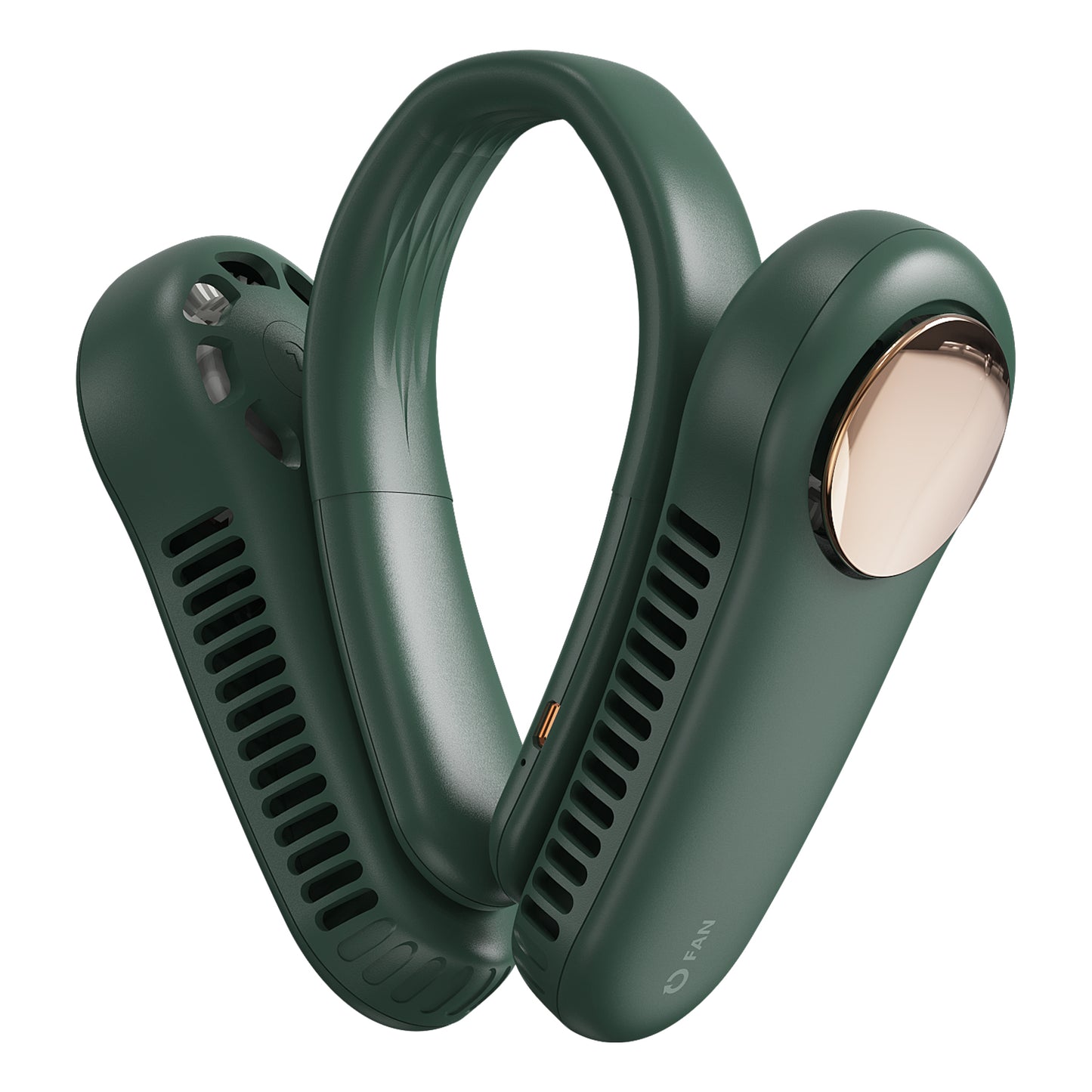 MF017 Neck Fan 2400mAh Rechargeable Bladeless Neck Fan Wearable Quiet Fan Cooler