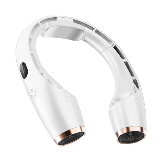 Portable Neck-Mount Cooling Fan Digital Display Bladeless Fan Wearable Personal Air Cooler