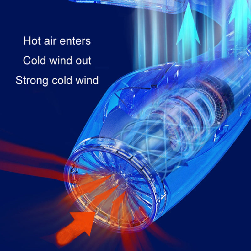 Portable Neck-Mount Cooling Fan Digital Display Bladeless Fan Wearable Personal Air Cooler