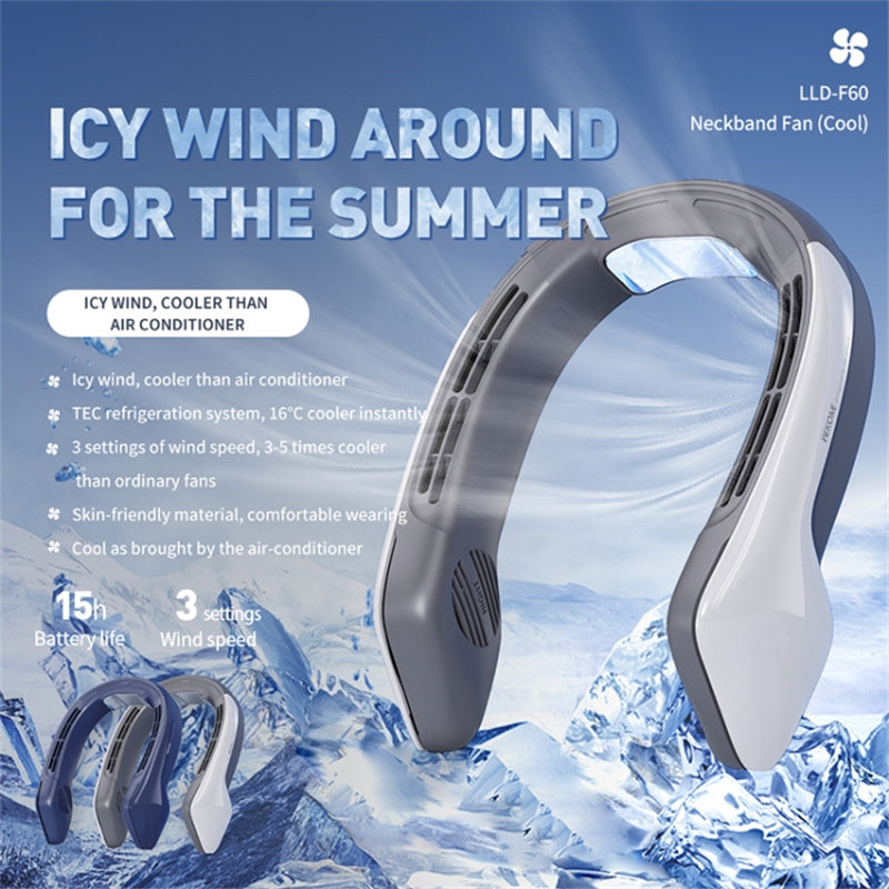 WEKOME F60 Smart Neck-Mount Cooling Fan Digital Display Portable Air Conditioner Wearable Personal Air Cooler