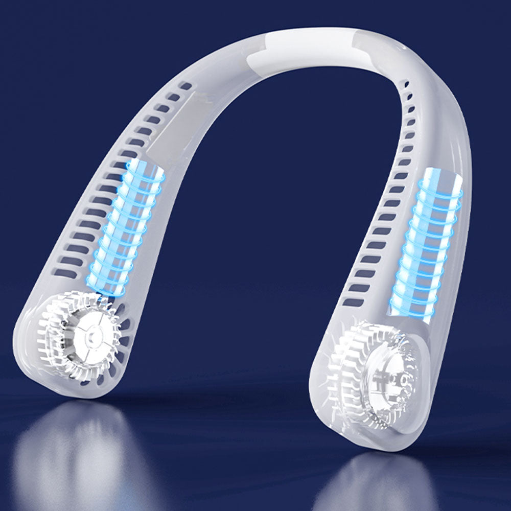F2 USB Summer Air Cooling Neck Fan Leafless Hanging Neck Fan Bladeless Neckband Fan
