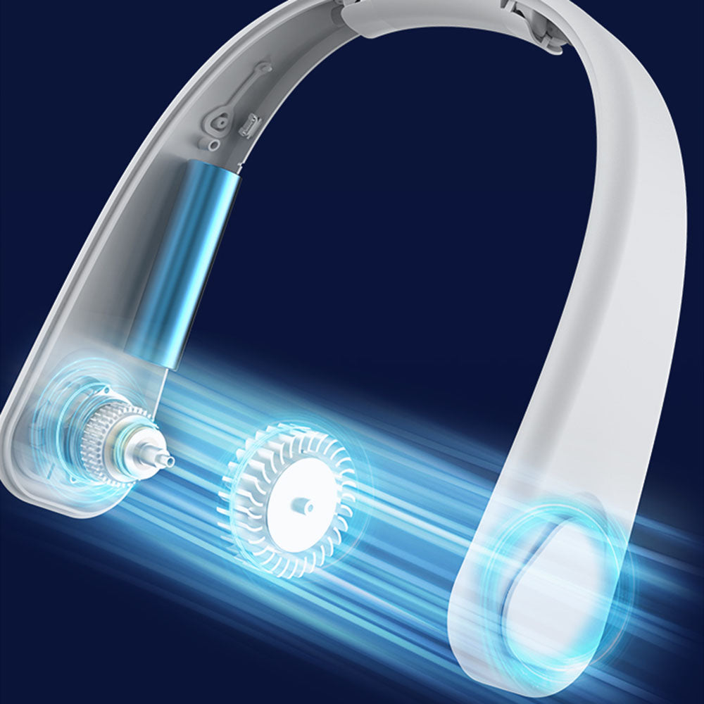 F2 USB Summer Air Cooling Neck Fan Leafless Hanging Neck Fan Bladeless Neckband Fan