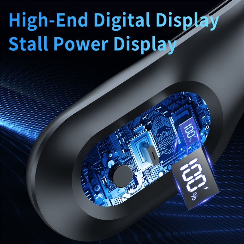 J18 Summer Neck-mounted Cooling Fan Portable Bladeless Air Fan with Digital Display