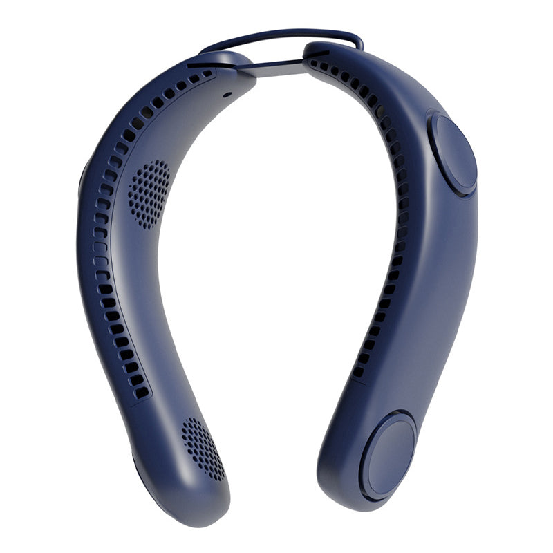 Portable Foldable Neck Fan USB Rechargeable 4-Core Wearable Cooling Fan