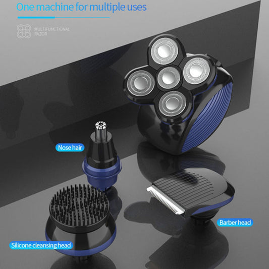 MARSKE MS-3400 Men's Electric Head Shaver Bald Head Waterproof Razor 4-in-1 Wet / Dry Grooming Kit (No Oil Bottle)