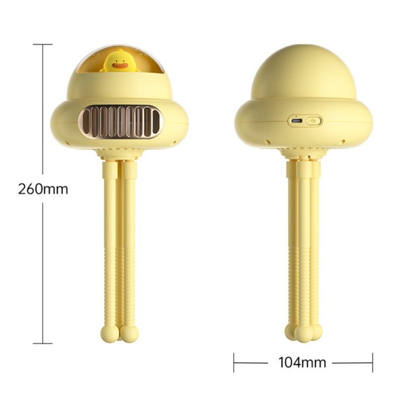Cartoon Octopus Flexible Tripod Baby Stroller Fan Night Light Summer Fan Cooler, 4000mAh Battery