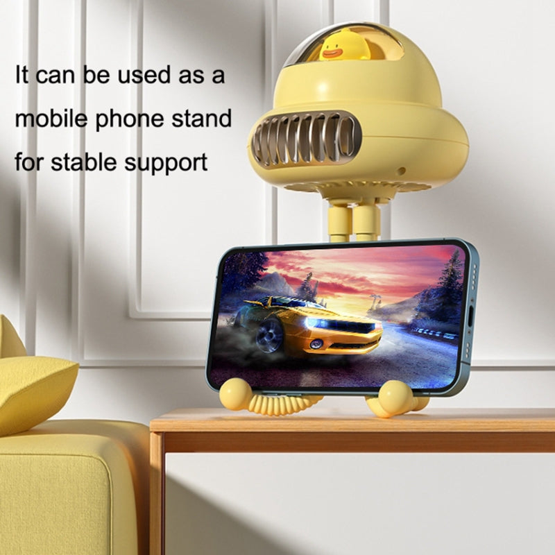 Cartoon Octopus Flexible Tripod Baby Stroller Fan Night Light Summer Fan Cooler, 4000mAh Battery