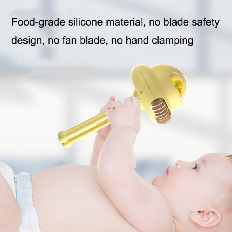 Cartoon Octopus Flexible Tripod Baby Stroller Fan Night Light Summer Fan Cooler, 4000mAh Battery