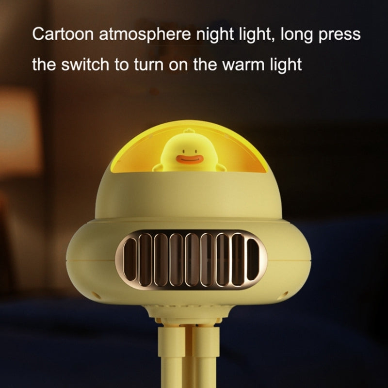 Cartoon Octopus Flexible Tripod Baby Stroller Fan Night Light Summer Fan Cooler, 4000mAh Battery