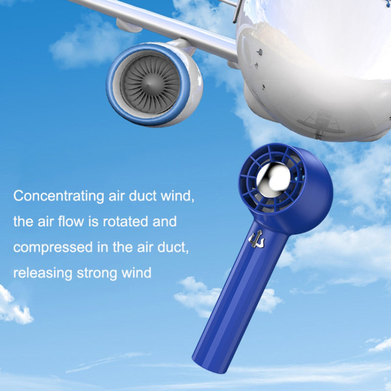 1200mAh Turbo Handheld Fan USB Charging Low Noise Operation Summer Cooling Desktop Fan