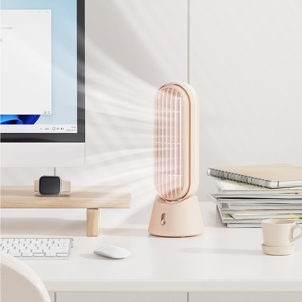 SOTHING Desktop Tower Fan USB Rechargeable 3 Wind Speeds Summer Standing Desk Fan
