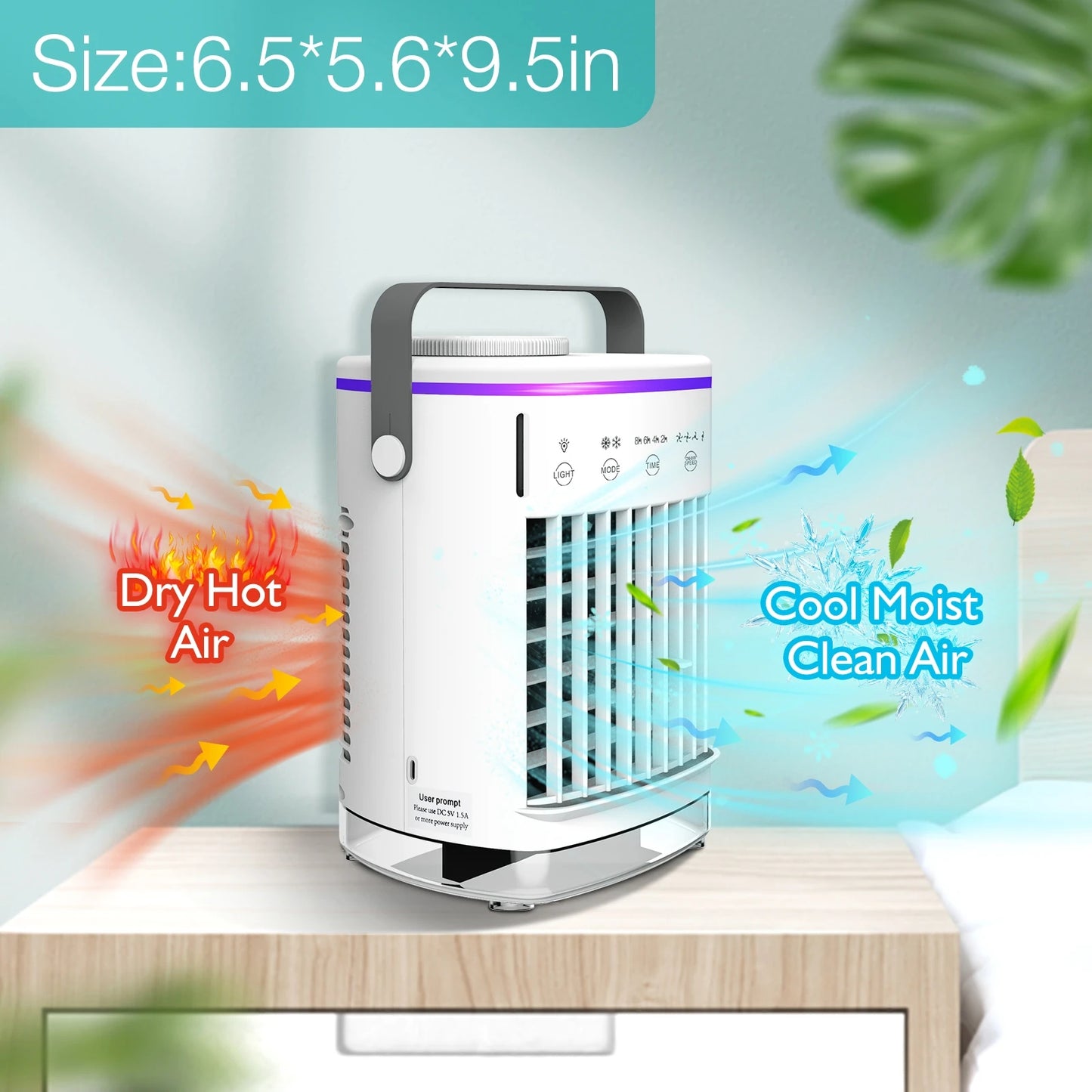 CF-006 Summer Mini Desktop Air Conditioning Cooling Fan ABS+PP USB Home Humidifier Air Cooler