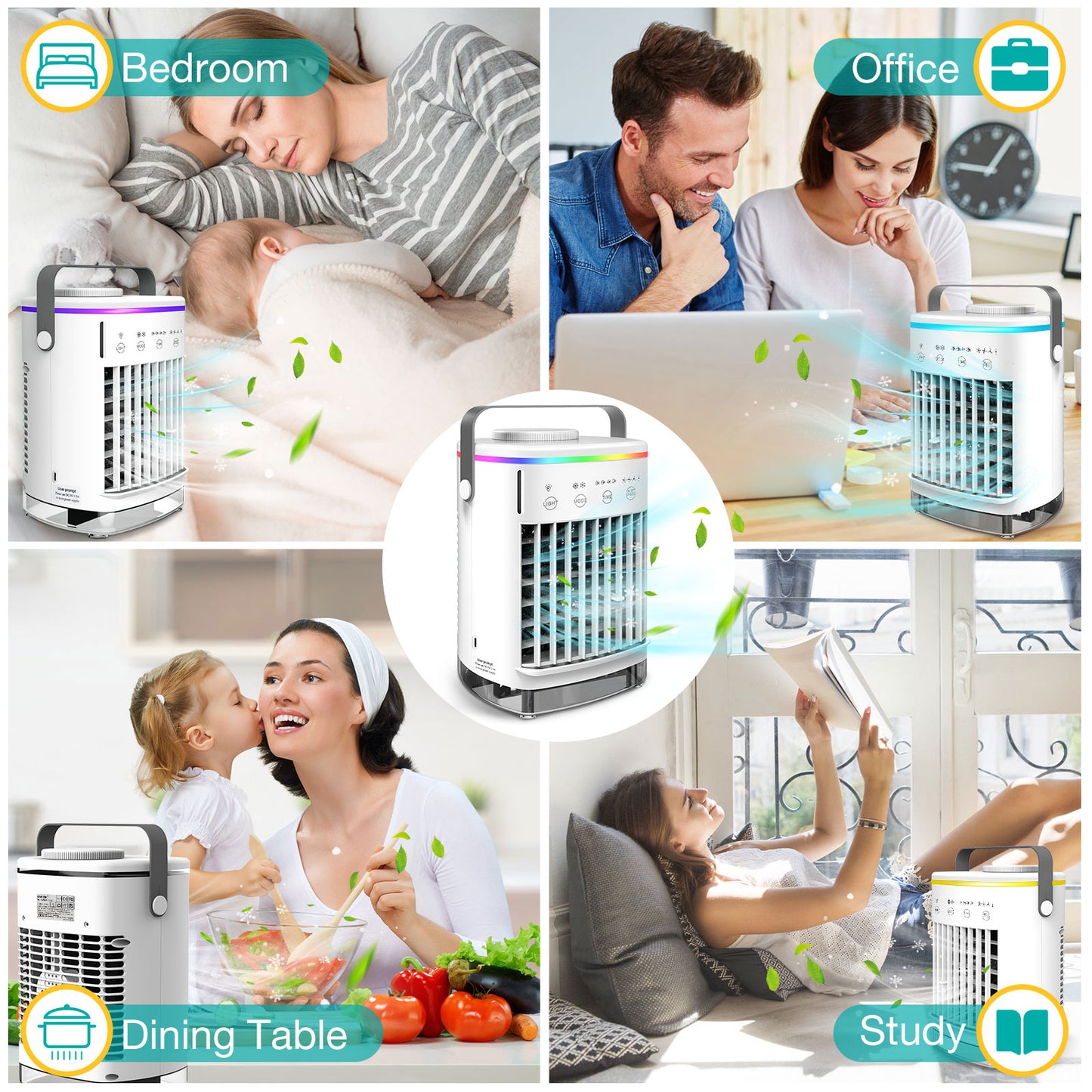 CF-006 Summer Mini Desktop Air Conditioning Cooling Fan ABS+PP USB Home Humidifier Air Cooler