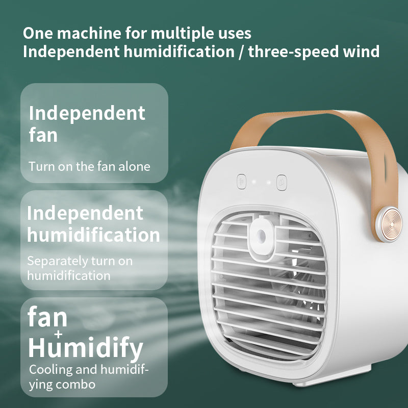 F12 Water-cooled Fan Low Noise Nano Spray Refrigeration Fan Mini Desktop Air Cooler