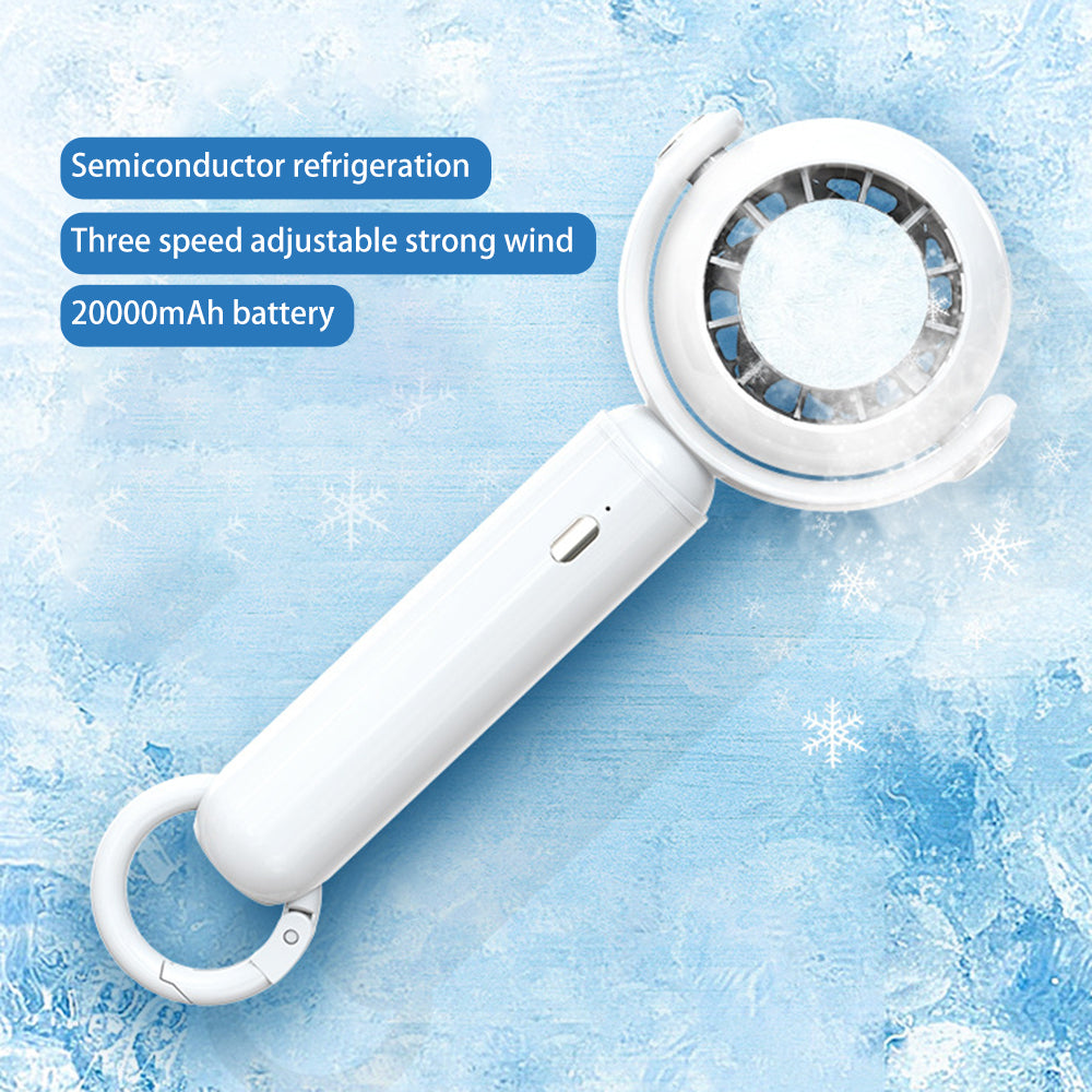 3 Gears Adjustable Summer Cooling Fan Cold Compress Handheld Electric Fan