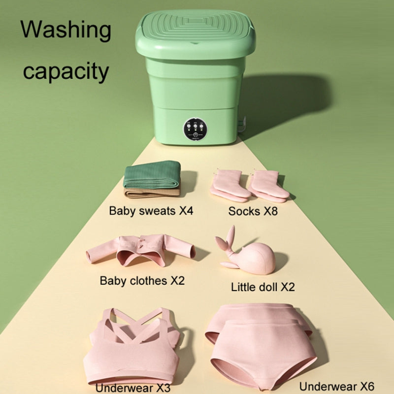 4.5L Mini Collapsible TPE+PP Washing Machine Smart Timing Underwear Cleaning Machine, EU Plug