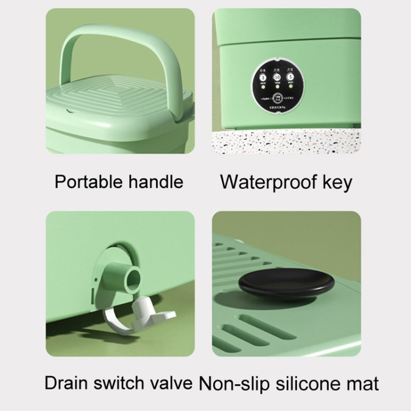4.5L Mini Collapsible TPE+PP Washing Machine Smart Timing Underwear Cleaning Machine, EU Plug