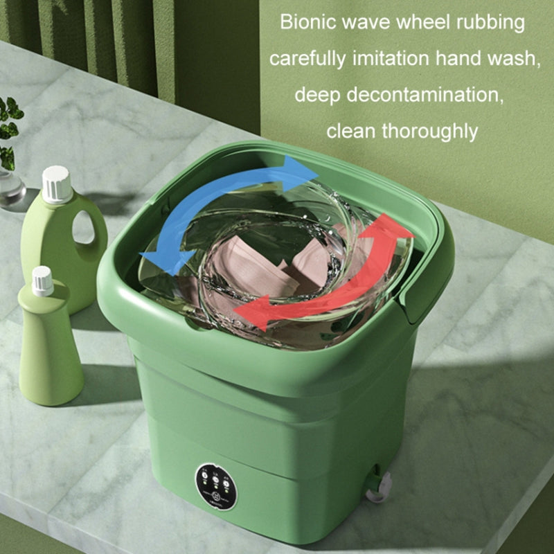 4.5L Mini Collapsible TPE+PP Washing Machine Smart Timing Underwear Cleaning Machine, EU Plug