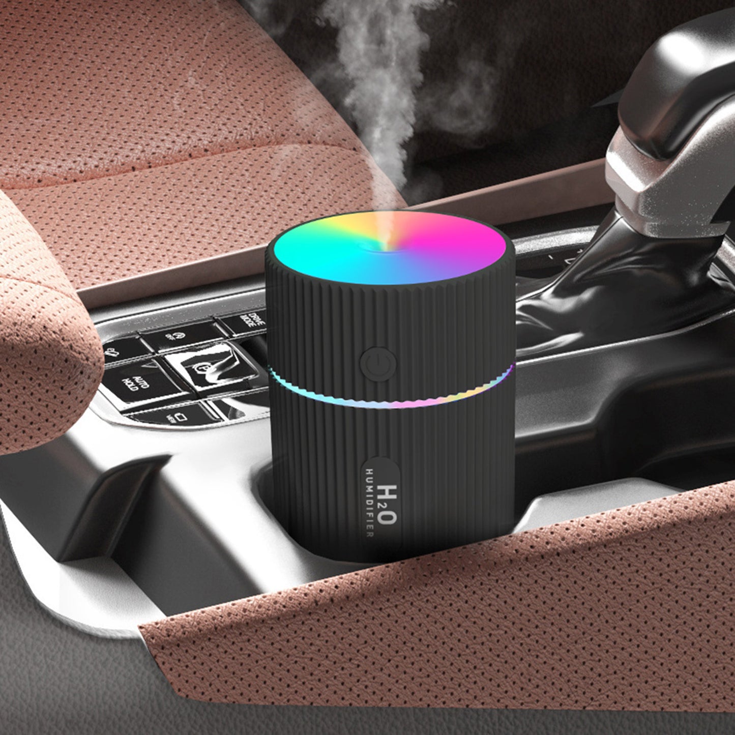 220ml Mini Humidifier Portable Air Purifier Car Office Atomizer Household Aroma Diffuser with Colorful Light