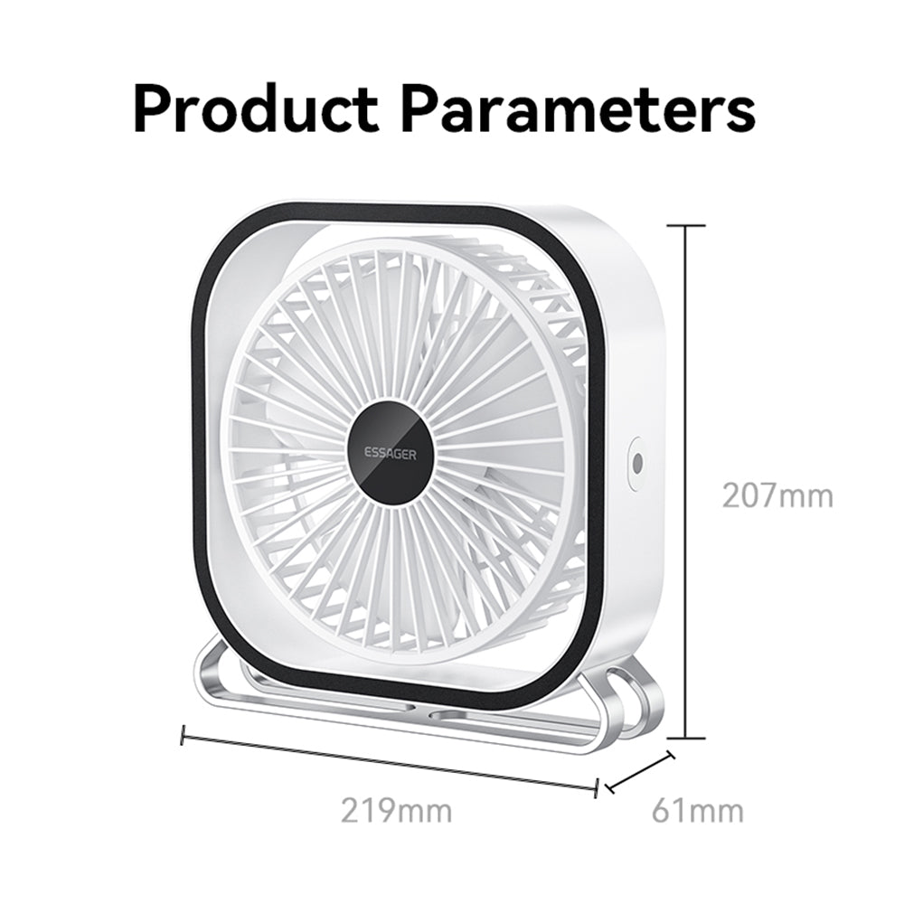 ESSAGER Home Office Desktop Cooling Fan USB Electric Air Circulator Strong Wind Rotatable Design Cooler