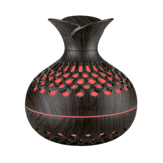 Wood-Grain Humidifier Colorful Cool Essential Oil Diffuser 300ml Ultrasonic Aroma Air Vaporizer (CE Certificated)