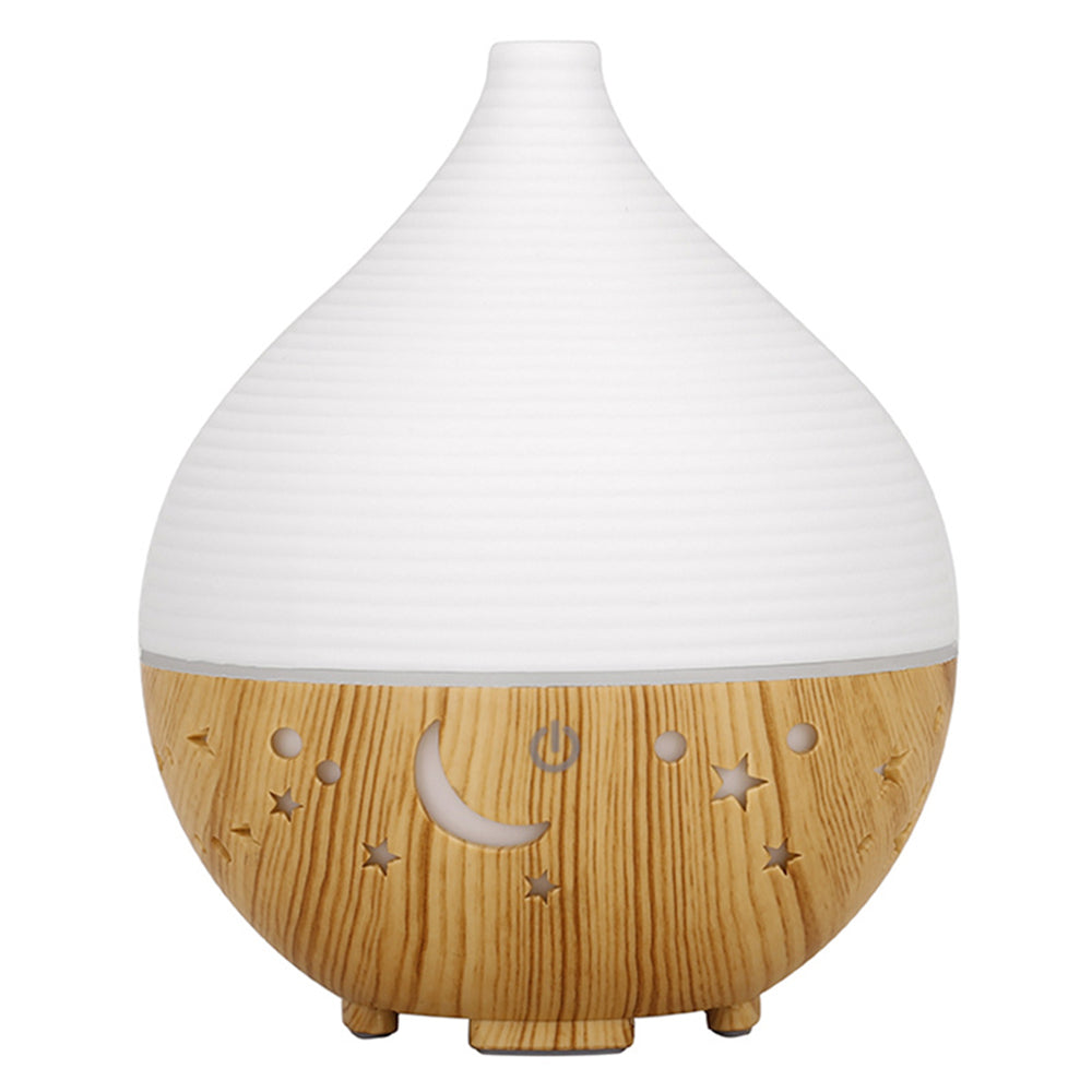 160ml Wood Grain Colorful Light Humidifier Hollow Essential Oil Aroma Diffuser (No CE Certificate)