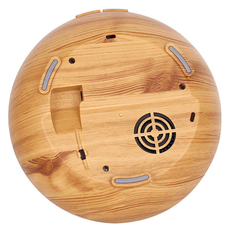 500ml Humidifier Wood Grain Hollow Stripes Aroma Diffuser with Remote Control (No CE Certificate)
