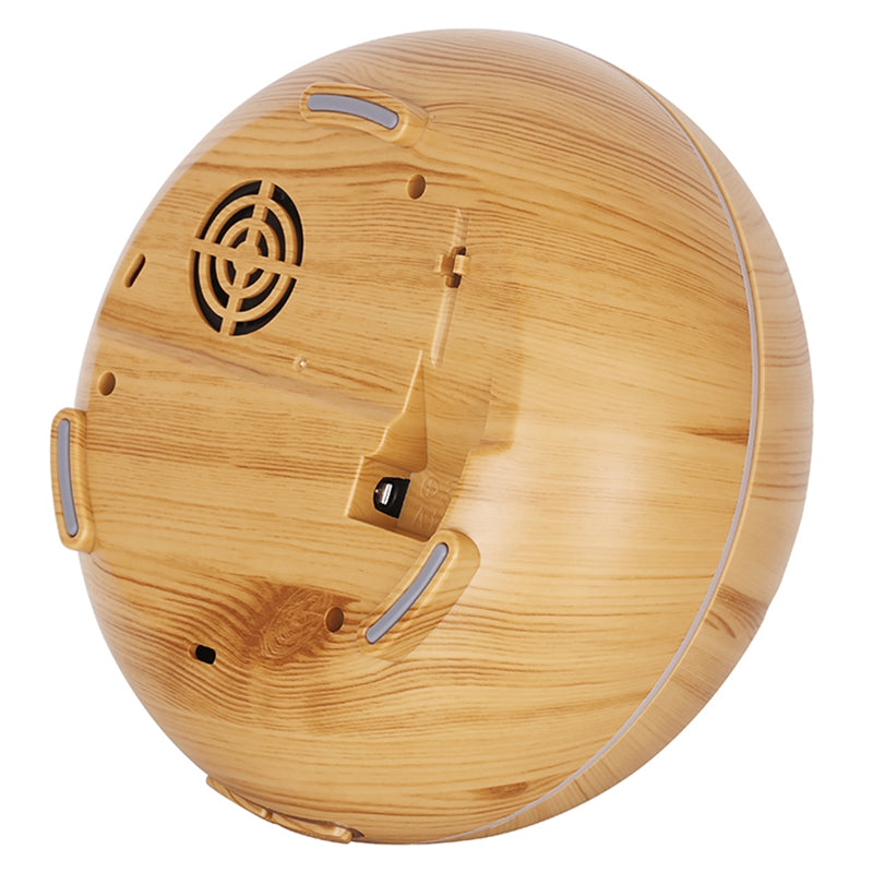 500ml Mute Humidifier Colorful Light Wood Grain Hollow Aroma Diffuser with Remote Control (No CE Certificate)