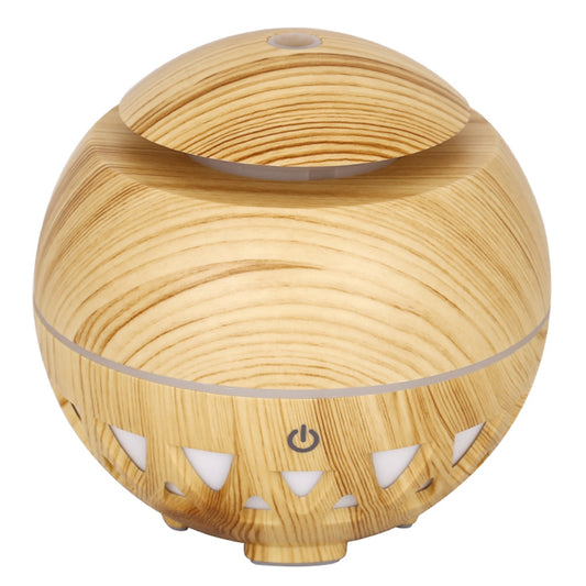 160ml Ultrasonic Humidifier Wood Grain Hollow Mist Humidifier with Colorful Light (No CE Certificate)