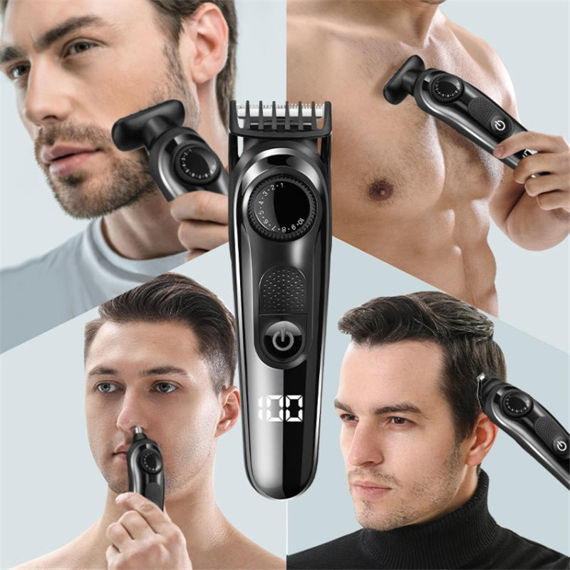 Lm-1832 5-in-1 Multi-function Hair Clipper Set Haircut Nose Hair Shaving Tool with Storage Bag