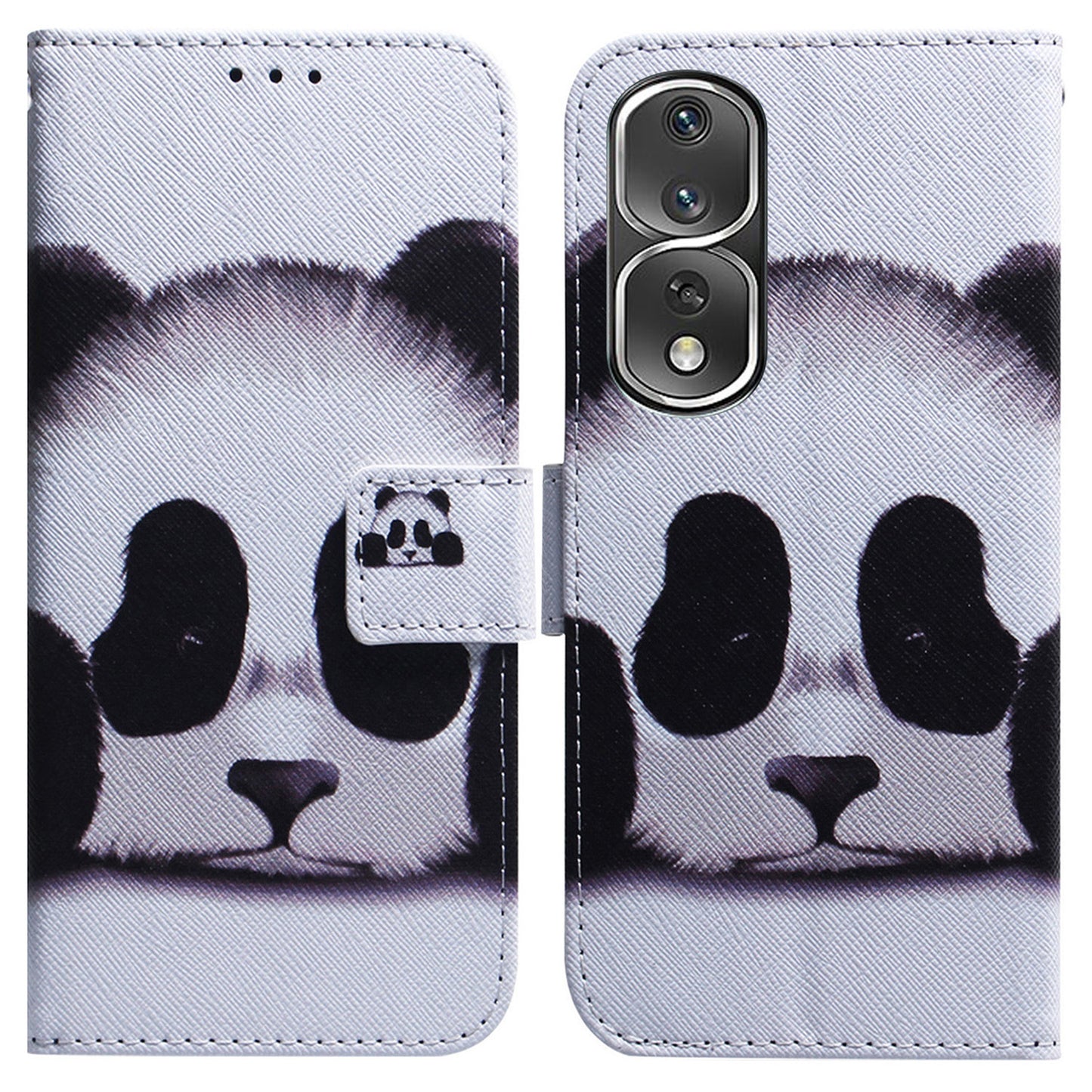 Pattern Printing Cover for Honor 80 Pro 5G , Magnetic Clasp PU Leather Wallet Stand Phone Case with Strap