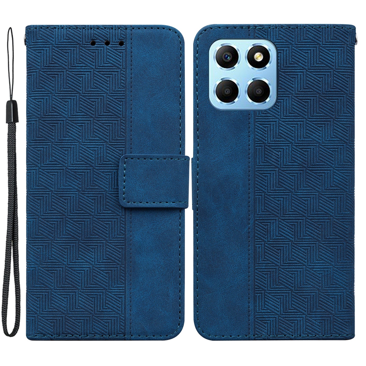 For Honor X8 5G Anti-Scratch Imprinted Leather Phone Case Phone Wallet Stand Cover