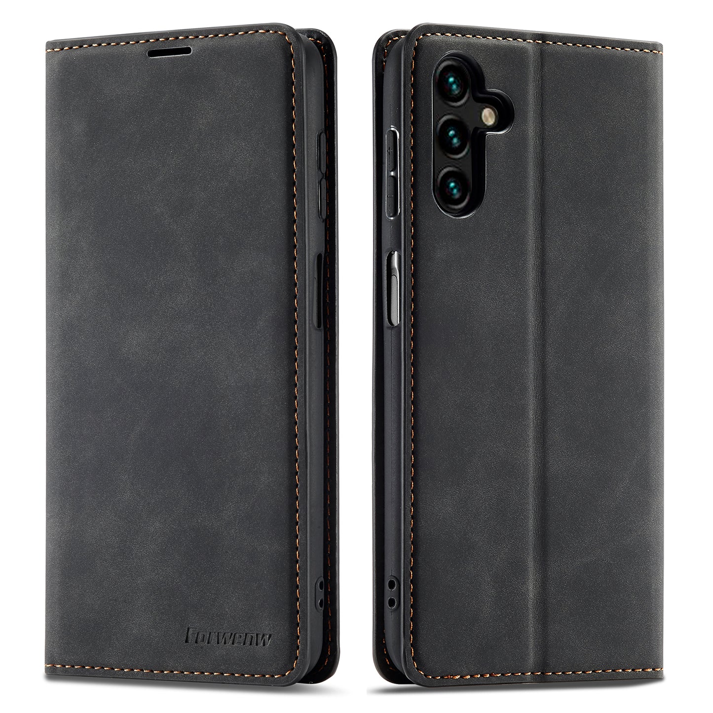 FORWENW Fantasy Series for Samsung Galaxy A54 5G Skin-touch Leather Phone Cover Anti-drop Stand Wallet Case