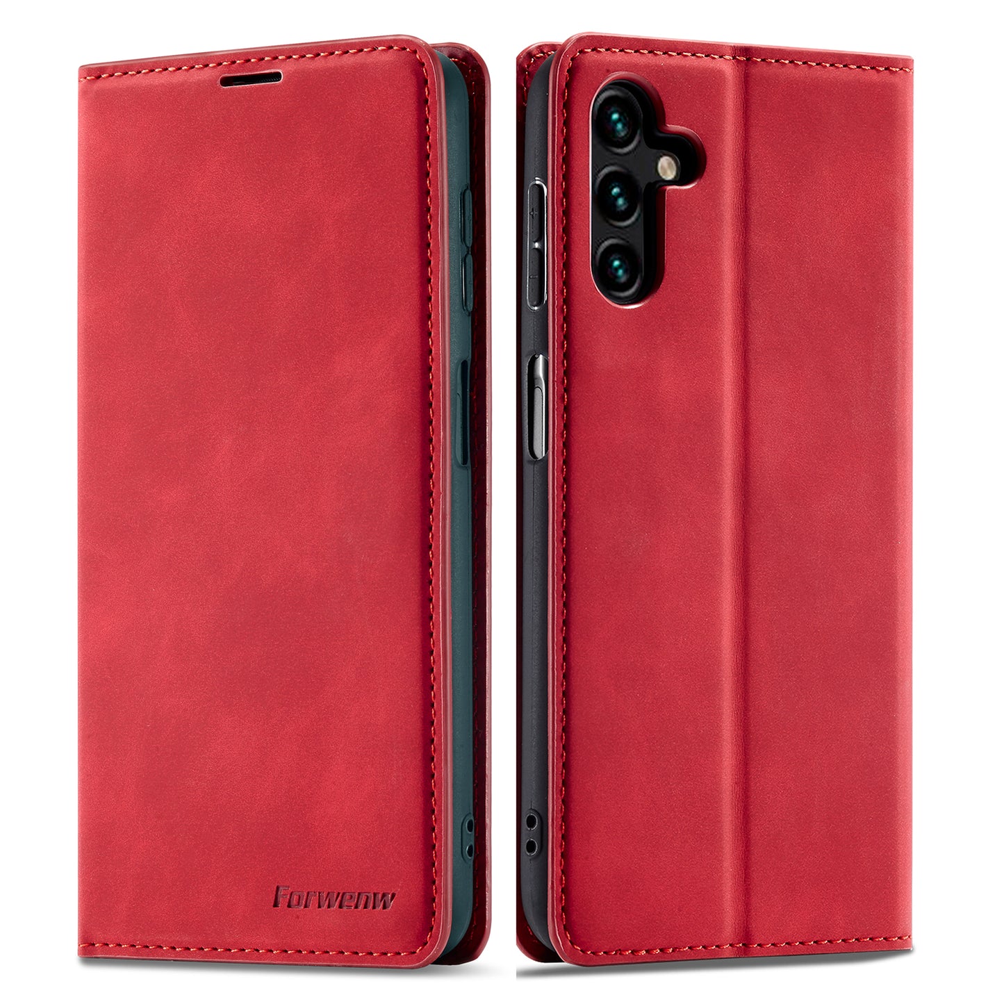 FORWENW Fantasy Series for Samsung Galaxy A54 5G Skin-touch Leather Phone Cover Anti-drop Stand Wallet Case