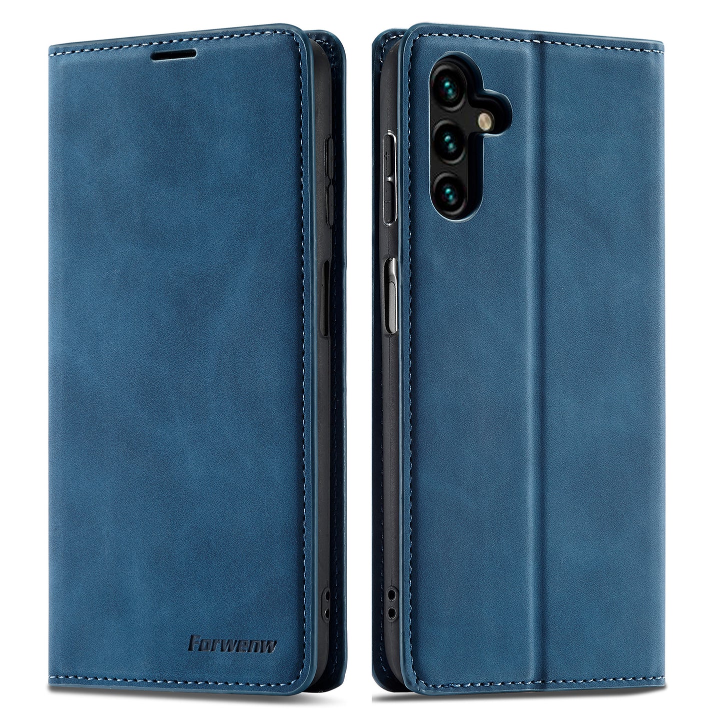 FORWENW Fantasy Series for Samsung Galaxy A54 5G Skin-touch Leather Phone Cover Anti-drop Stand Wallet Case