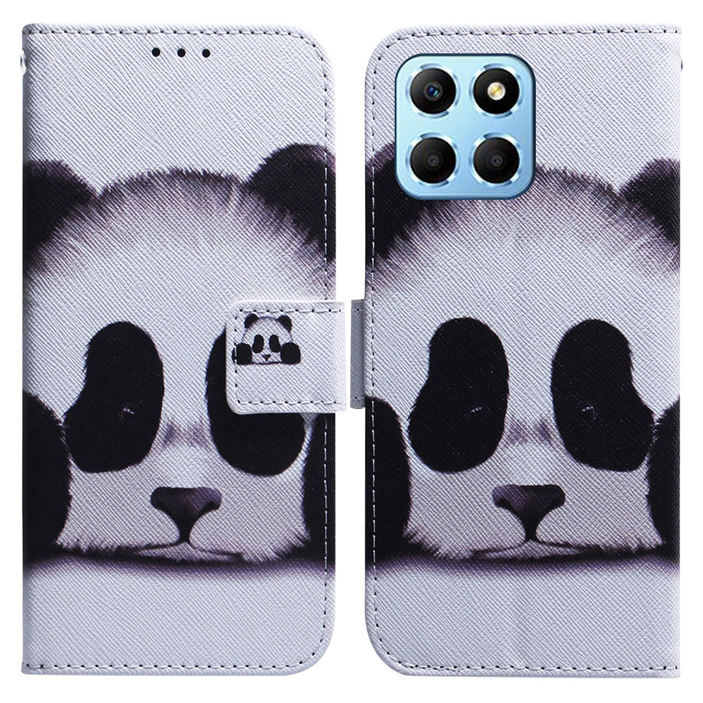 For Honor X8 5G PU Leather Folio Wallet Case Pattern Printing Stand Phone Cover with Wrist Strap