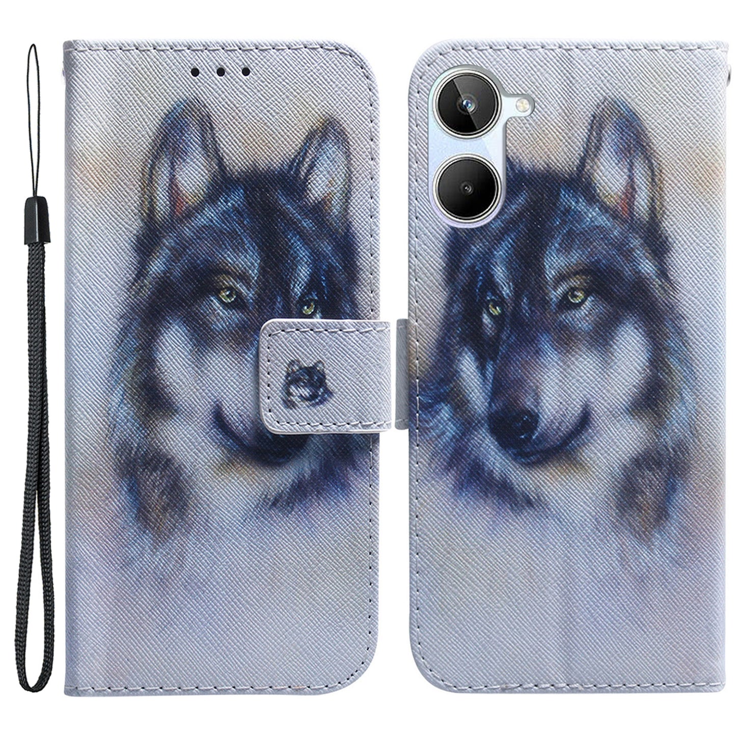 Anti-Drop Phone Case for Realme 10 4G PU Leather Cover Wallet Phone Protector with Strap