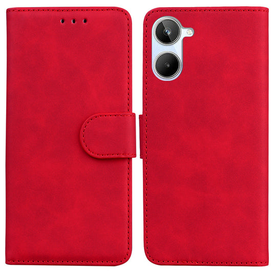 For Realme 10 4G PU Leather Phone Case Wallet Stand Solid Color Phone Cover