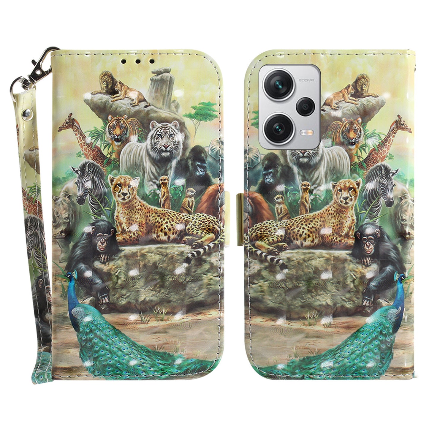 For Xiaomi Redmi Note 12 Pro+ 5G Shockproof PU Leather Phone Case Stand Wallet