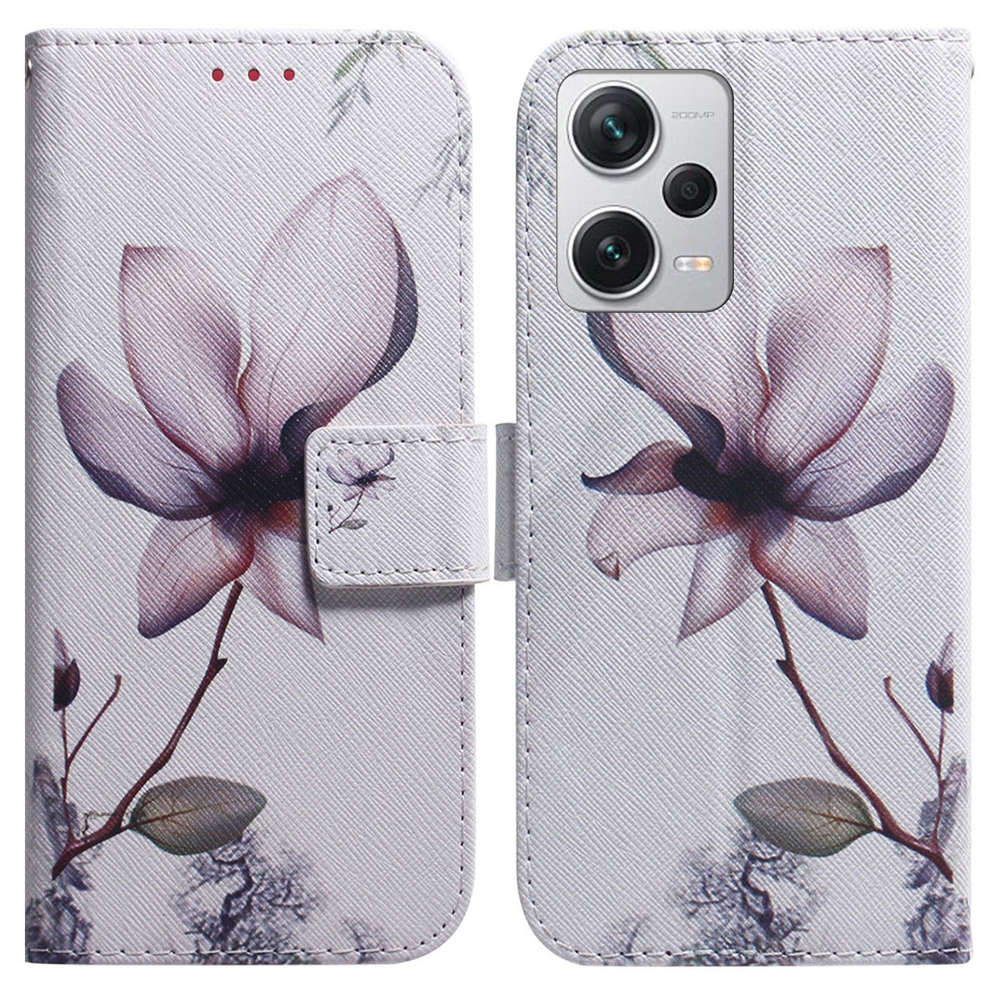 For Xiaomi Redmi Note 12 Pro+ 5G Shockproof Wallet Cover Pattern Printing PU Leather Stand Phone Case with Strap