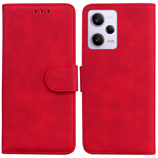 For Xiaomi Redmi Note 12 Pro 5G / Note 12 Pro Speed 5G / Poco X5 Pro 5G Leather Flip Phone Case Solid Color Wallet Cover Stand