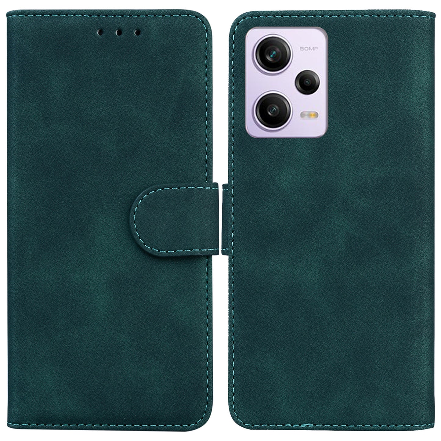 For Xiaomi Redmi Note 12 Pro 5G / Note 12 Pro Speed 5G / Poco X5 Pro 5G Leather Flip Phone Case Solid Color Wallet Cover Stand