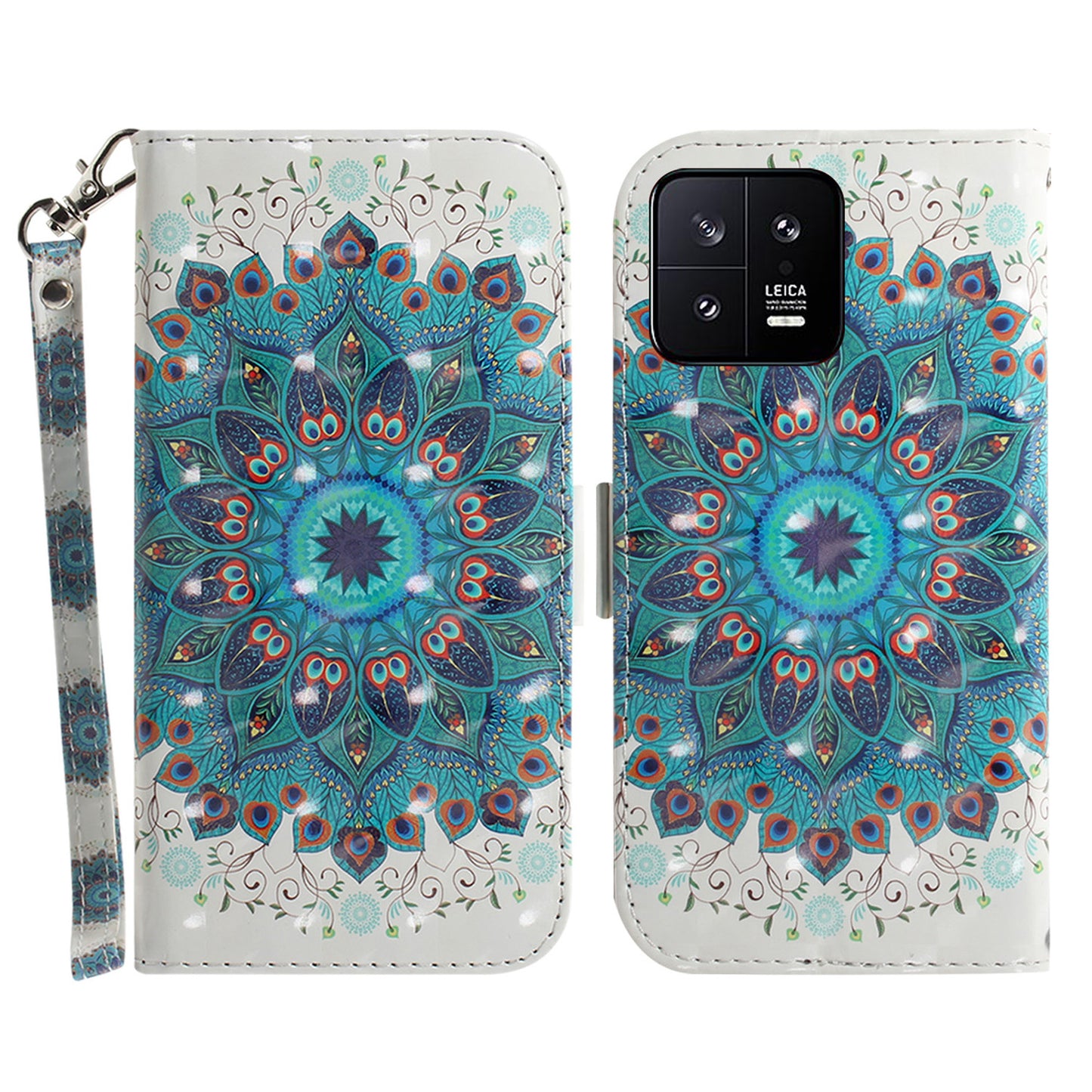 Cell Phone Cover Stand For Xiaomi 13 5G Anti-scratch PU Leather Flip Phone Case Wallet with Strap