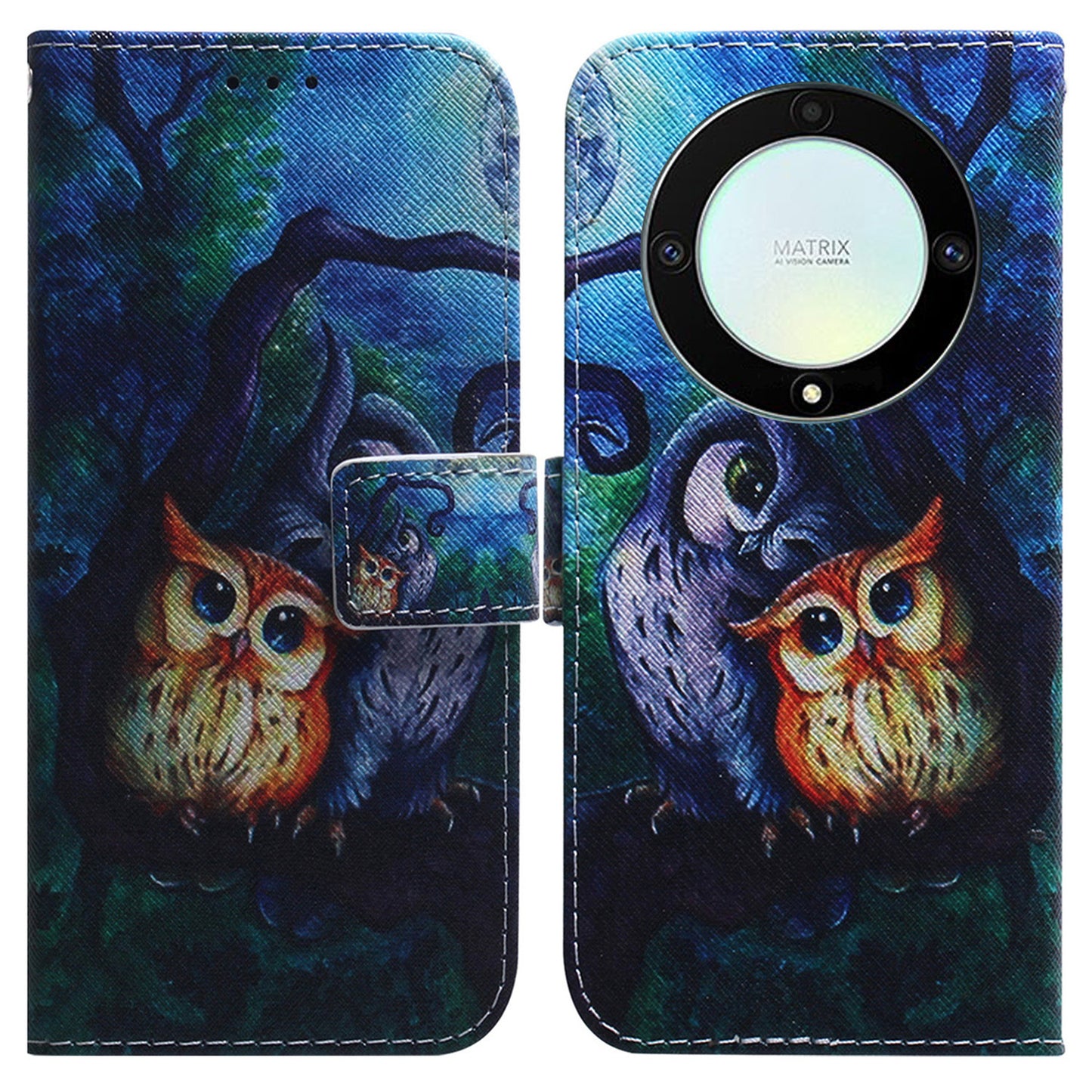 For Honor X40 5G / X9a 5G / Magic5 Lite 5G Pattern Printing Stand Cover Anti-drop PU Leather Wallet Phone Case with Strap