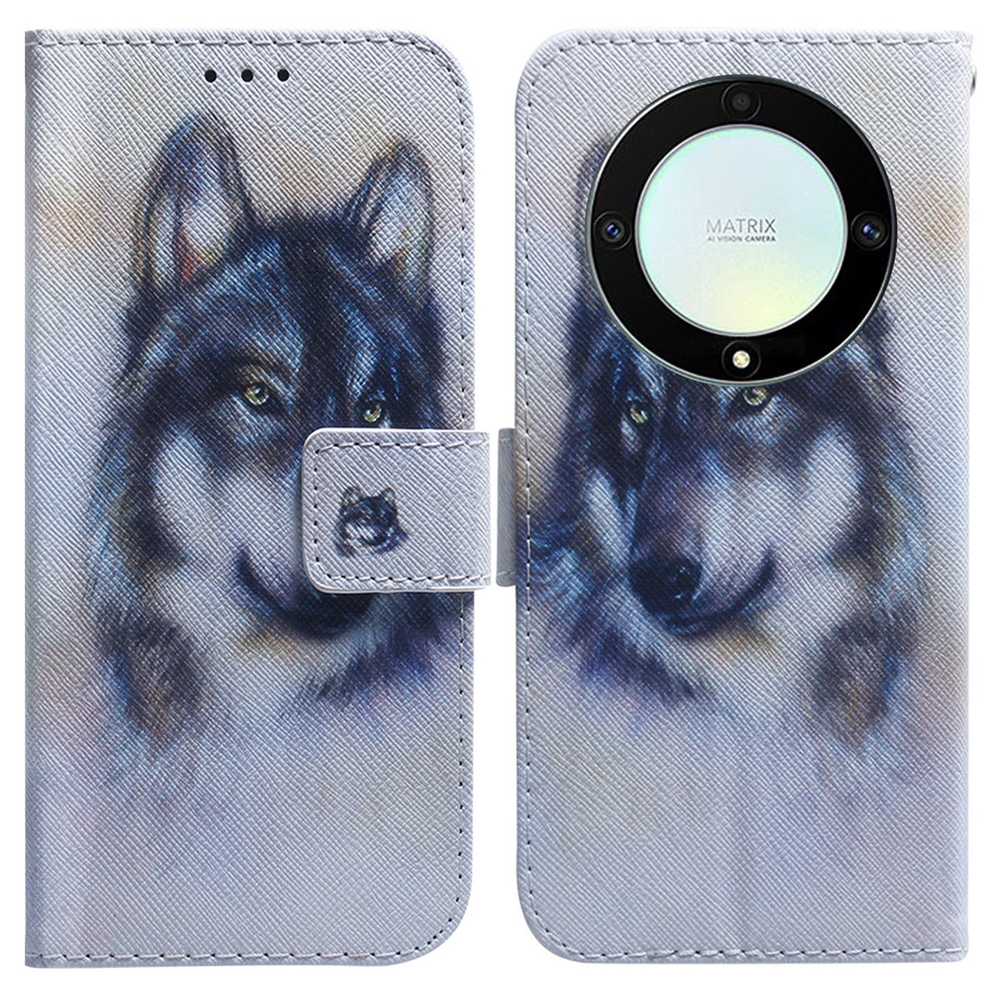 For Honor X40 5G / X9a 5G / Magic5 Lite 5G Pattern Printing Stand Cover Anti-drop PU Leather Wallet Phone Case with Strap