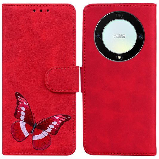 For Honor X40 5G / X9a 5G / Magic5 Lite 5G Butterfly Printing Full Protection Cover Leather Wallet Stand Phone Case