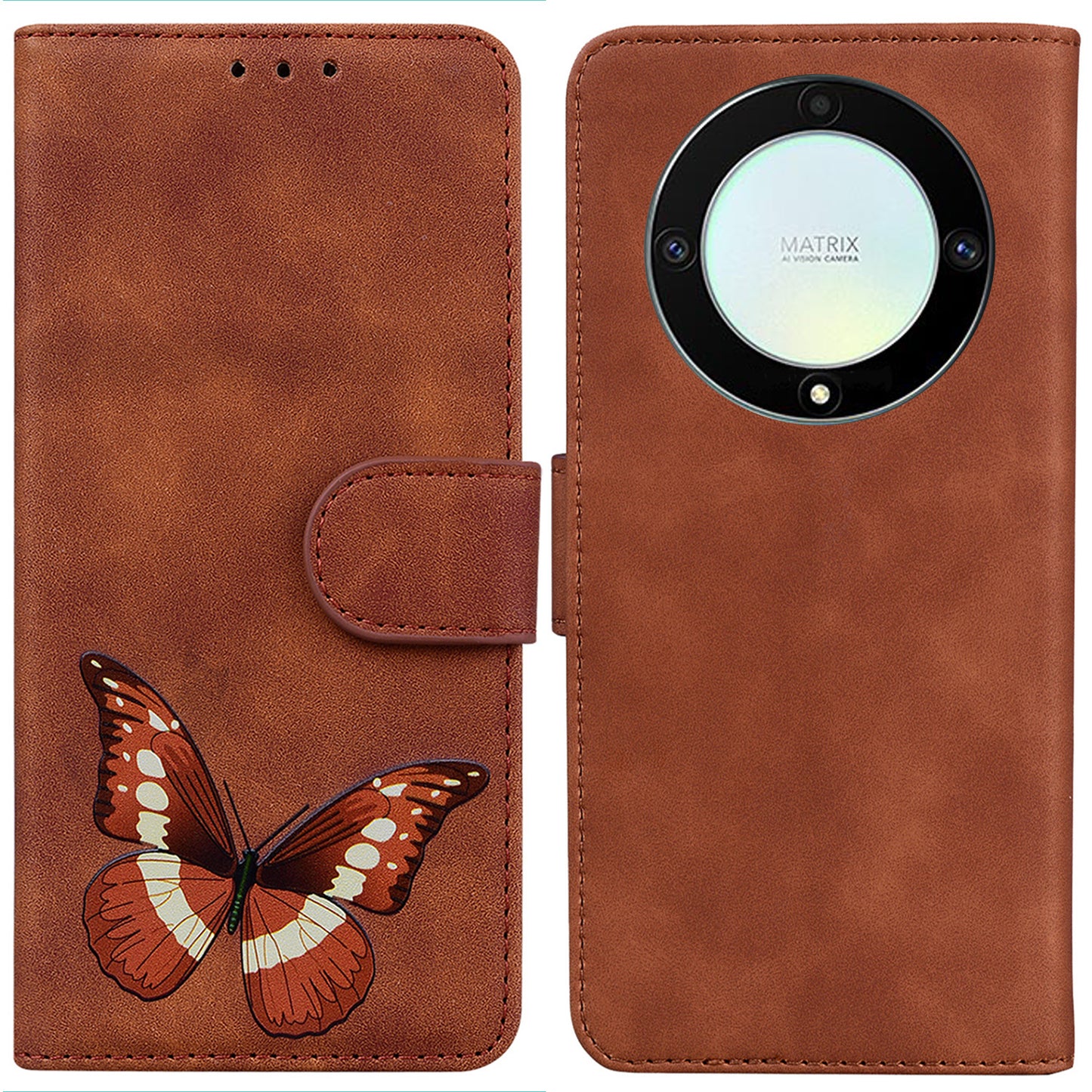 For Honor X40 5G / X9a 5G / Magic5 Lite 5G Butterfly Printing Full Protection Cover Leather Wallet Stand Phone Case
