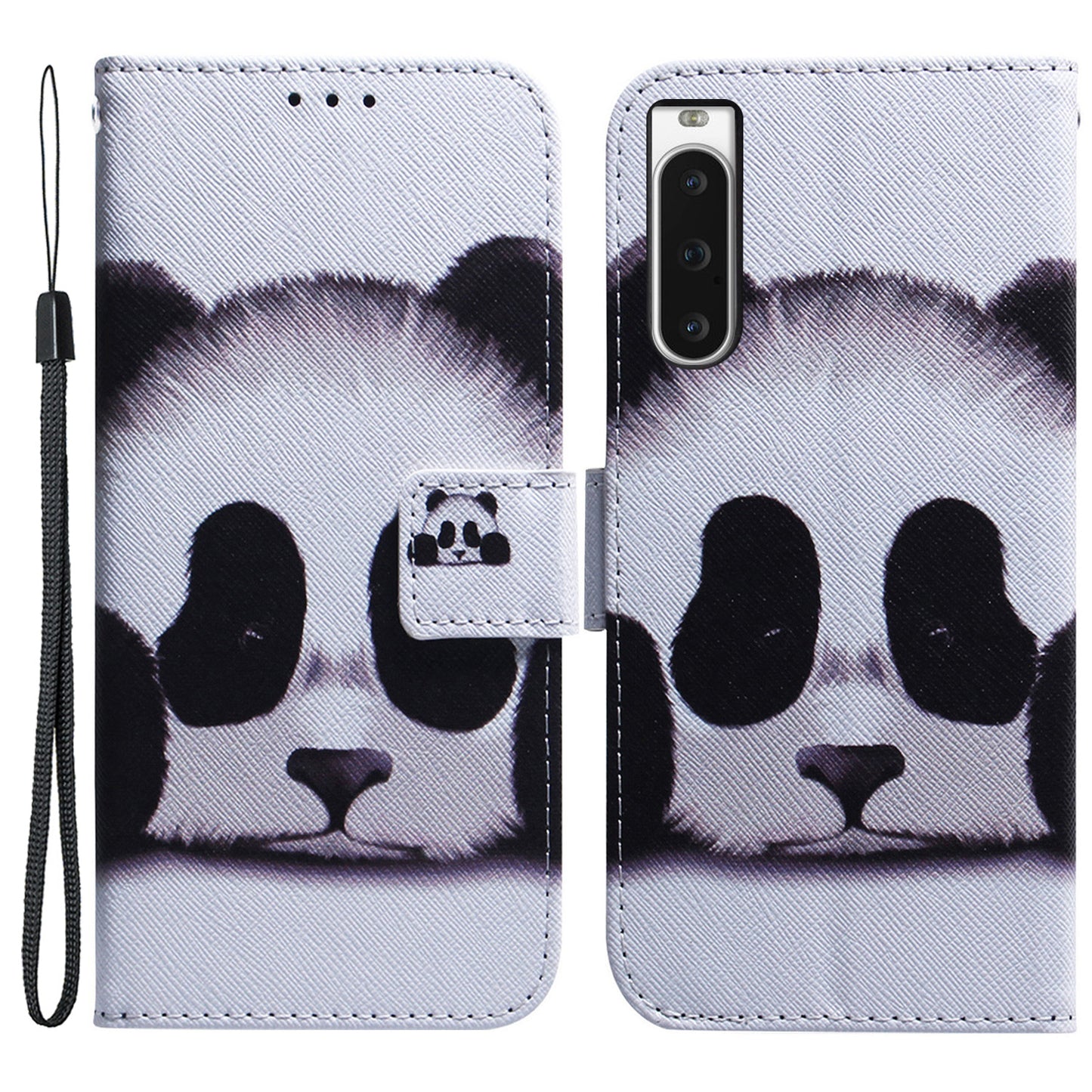 For Sony Xperia 10 V Wallet Phone Case Pattern Printing PU Leather Stand Cover with Wrist Strap